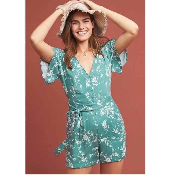 Greylin Floral Print Romper - Picture 3 of 10